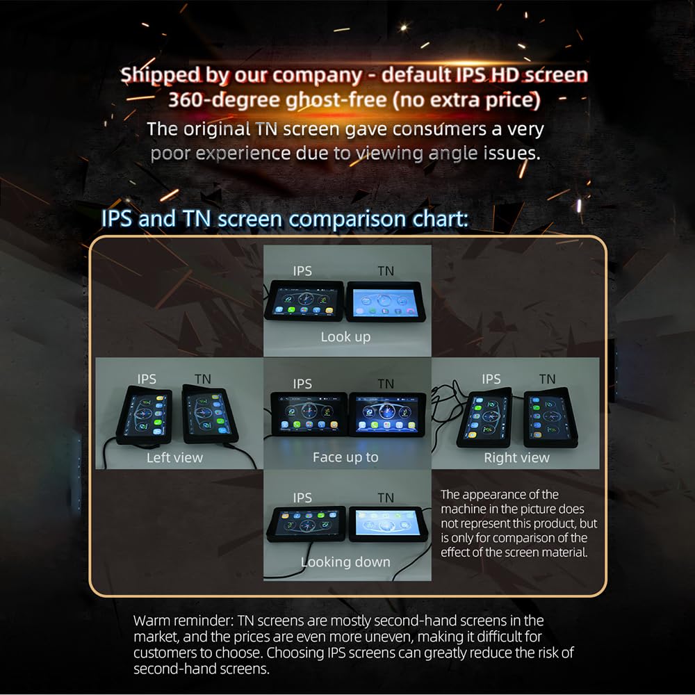 Android Auto Wireless Carplay Portatile Display 5 pollici IP65 Touchscreen GPS Navigation Dual Bluetooth Moto