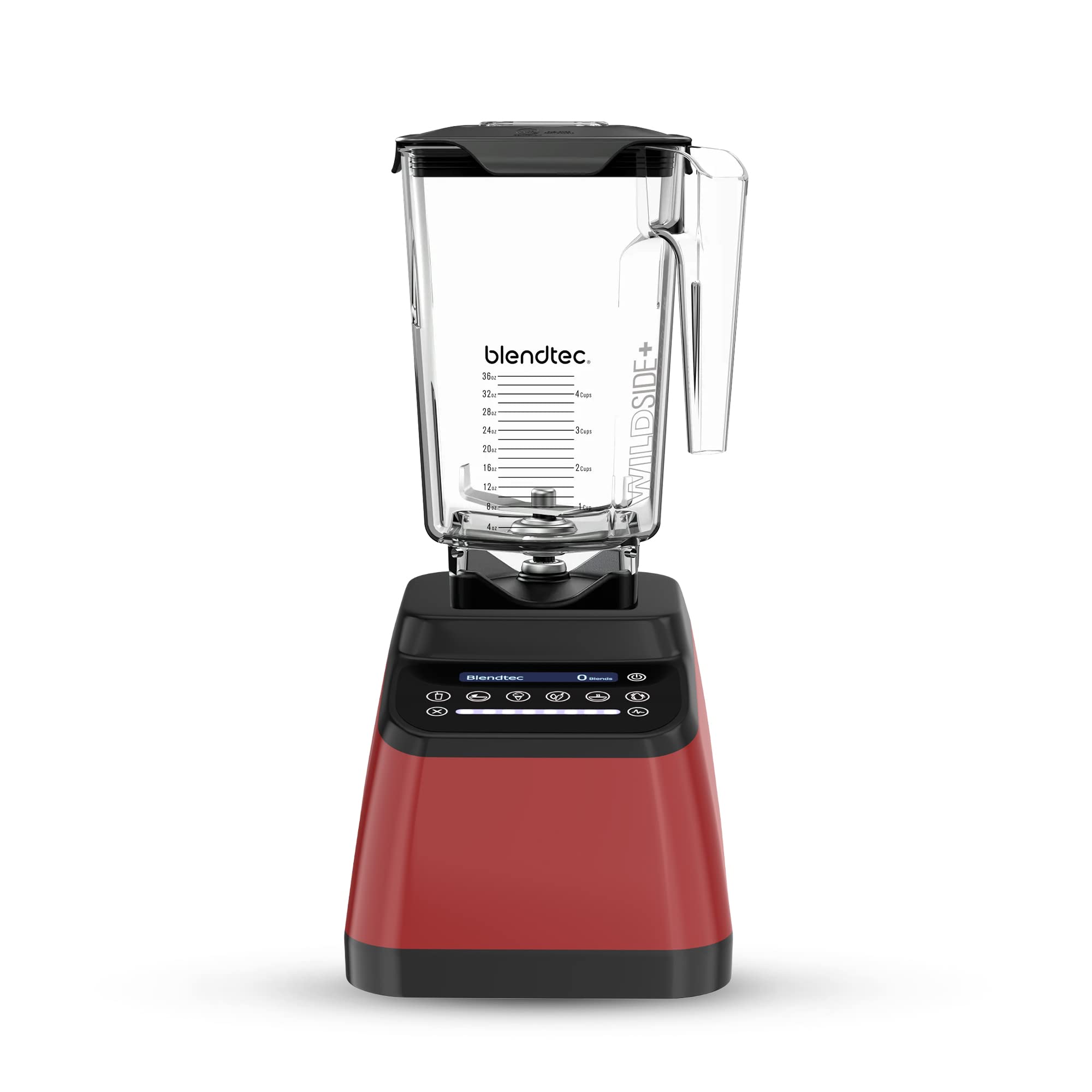 Blendtec 1560W Blender, Made in USA Heavy Duty Mixer with 8 Speed + Pulse, Touchscreen, Preprogrammed Cycles for Smoothie Maker, Sauce, Batter, Ice Crush, Juice & More - Designer 650 (Pomegranate)