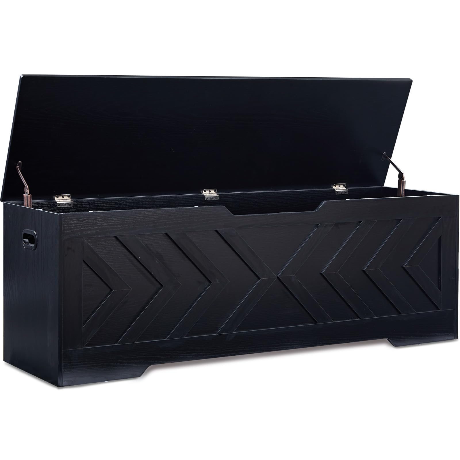 Photo 1 of **** AS IS ALL SALES FINAL NO RETURNS ****XDliv 55.1” Storage Bench, Extra Large Entryway Bench with Storage,Storage Chest with 2 Safety Hinges,Blanket Storage,Shoe Storage Chest for Bedroom,Living Room,Easy Assembly. (Black)