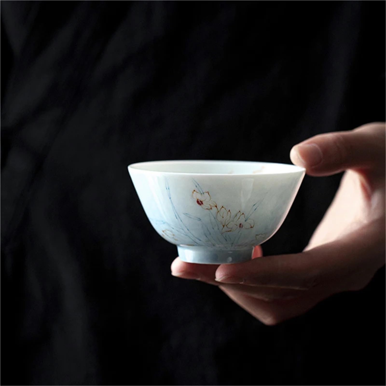 Juego de té cerámica Kung Fu, tazón porcelana azul antigua, taza, oficina, 80 ml