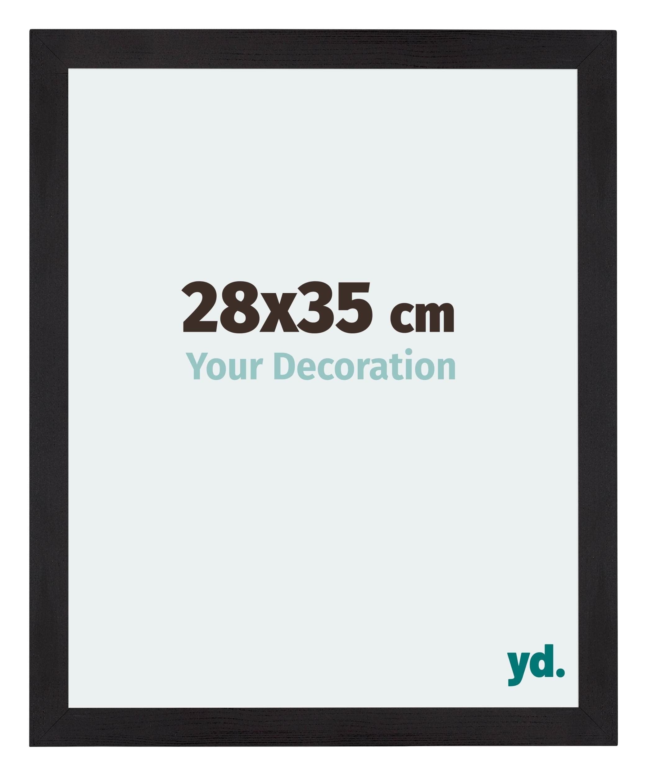 Your Decoration - Picture Frame 28x35 cm - Black Woodgrain - Decorative Wall Frame in MDF with Antireflection - Frame 28x35 - Mura — image 1
