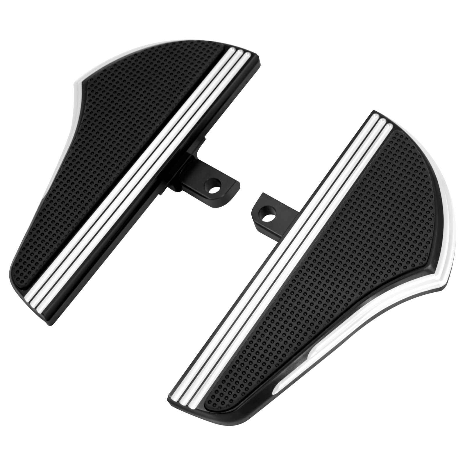 Passenger Defiance Floorboards For Harley – Male Mount, Fits Touring, Dyna, Sportster XL – Black CNC Billet