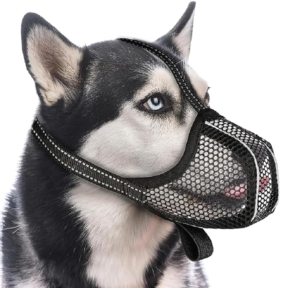 NALEINING Dog Muzzle, Lightweight Anti-tearing and Chewing Muzzle Cover, for Small Medium Large Dogs (X-Small)