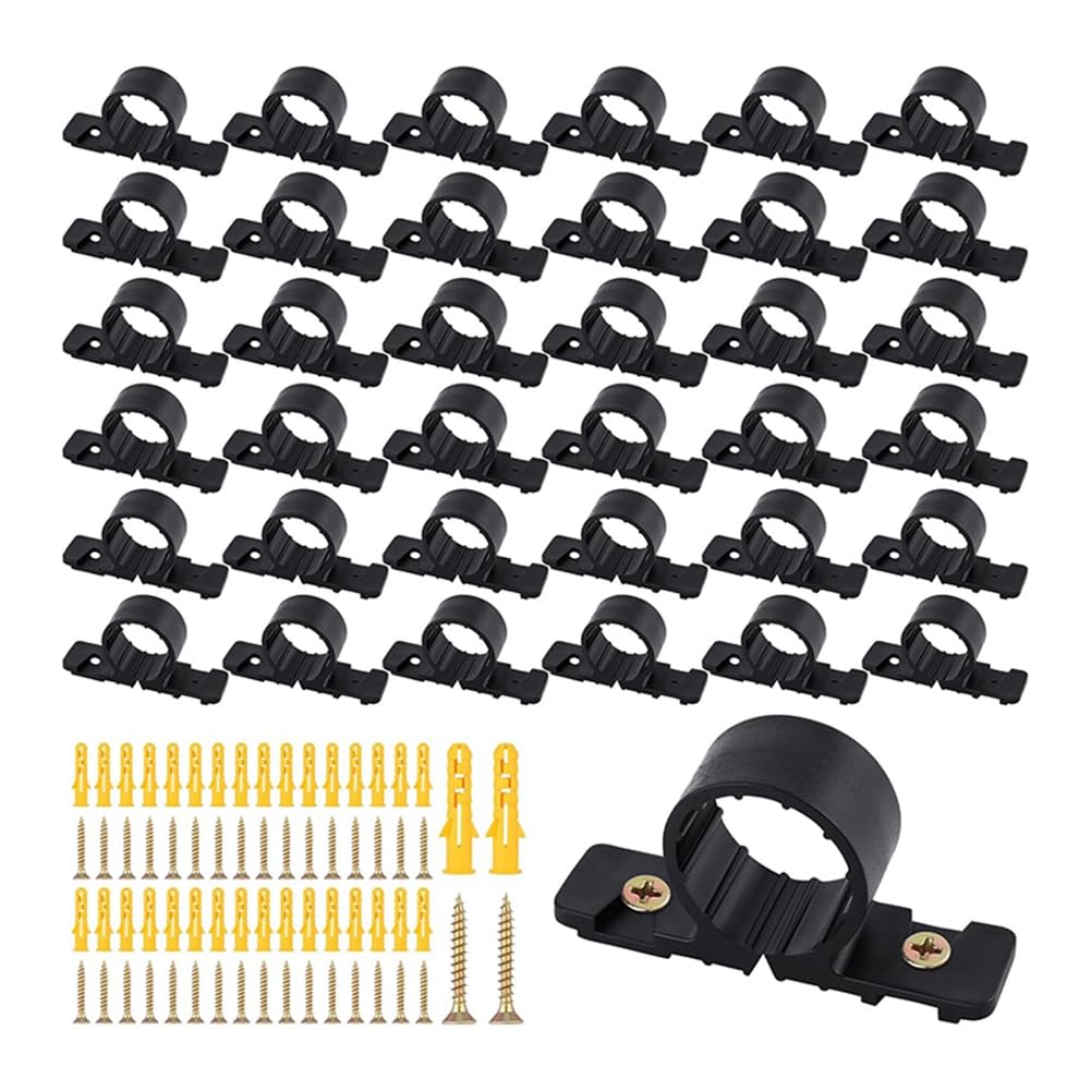 Littimoon 50 Pack Pipe Supports Suspension Pex Pipe Clamp Tubing Supports with Screws for Pex, Copper, CPVC Pipe