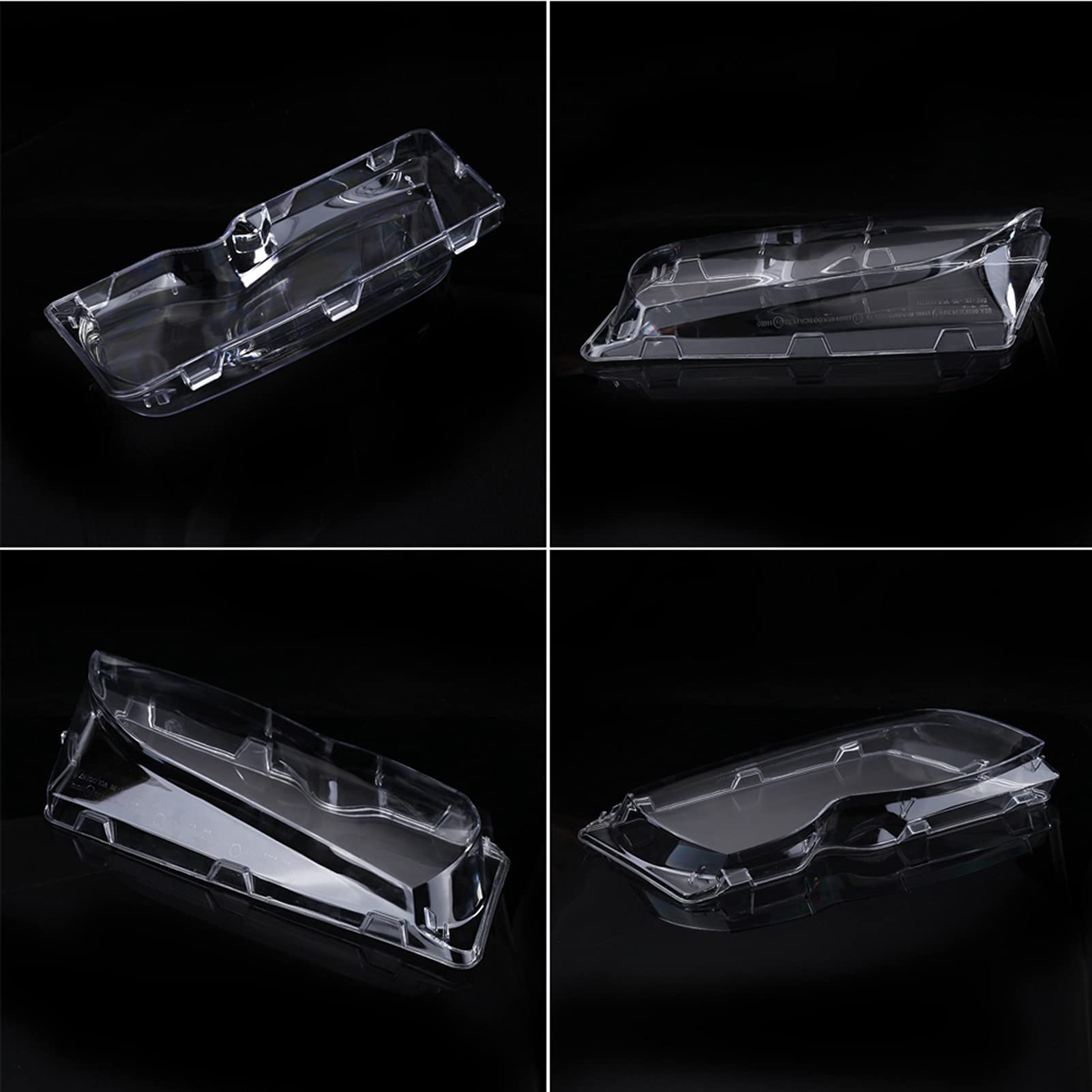 Copriobiettivo Faro Auto in Vetro per E46 4D 320i 325i 330i 2002-2005 Sostituzione Lente Trasparente Destra e Sinistra