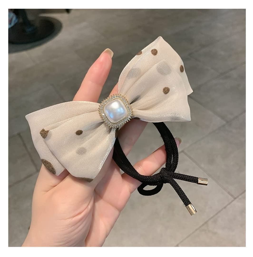 Scrunchies Haargummi 5 STÜCKE Perle Bogen Kopf Seil Pferdeschwanz Haar Ring Gebundenes Gummiband Weibliche Haarschmuck Zopfgummi Elastische