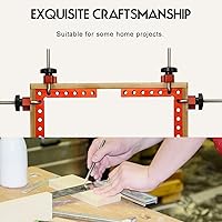 Vista 5 de Abrazadera de 90 grados, abrazadera de gabinete, herramienta cuadrada de ángulo recto de aleación de aluminio de 5.5 x 5.5 pulgadas, abrazaderas