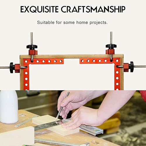 Miniatura 5 de Abrazadera de 90 grados, abrazadera de gabinete, herramienta cuadrada de ángulo recto de aleación de aluminio de 5.5 x 5.5 pulgadas, abrazaderas de