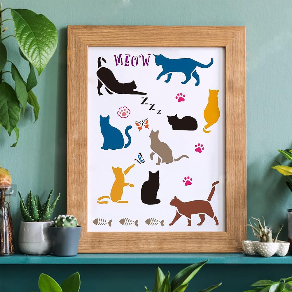 Painting Stencil 11.8x11.8 Inch Hollow Out 3 Style Big Craft Stencil Wall Border Decoration Reusable Plastic Bowknot Pattern Template Wall Cabinet Tiles