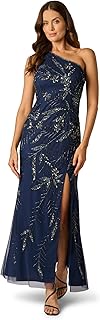 Adrianna Papell Women's Bead Mesh Long Dress Price In India