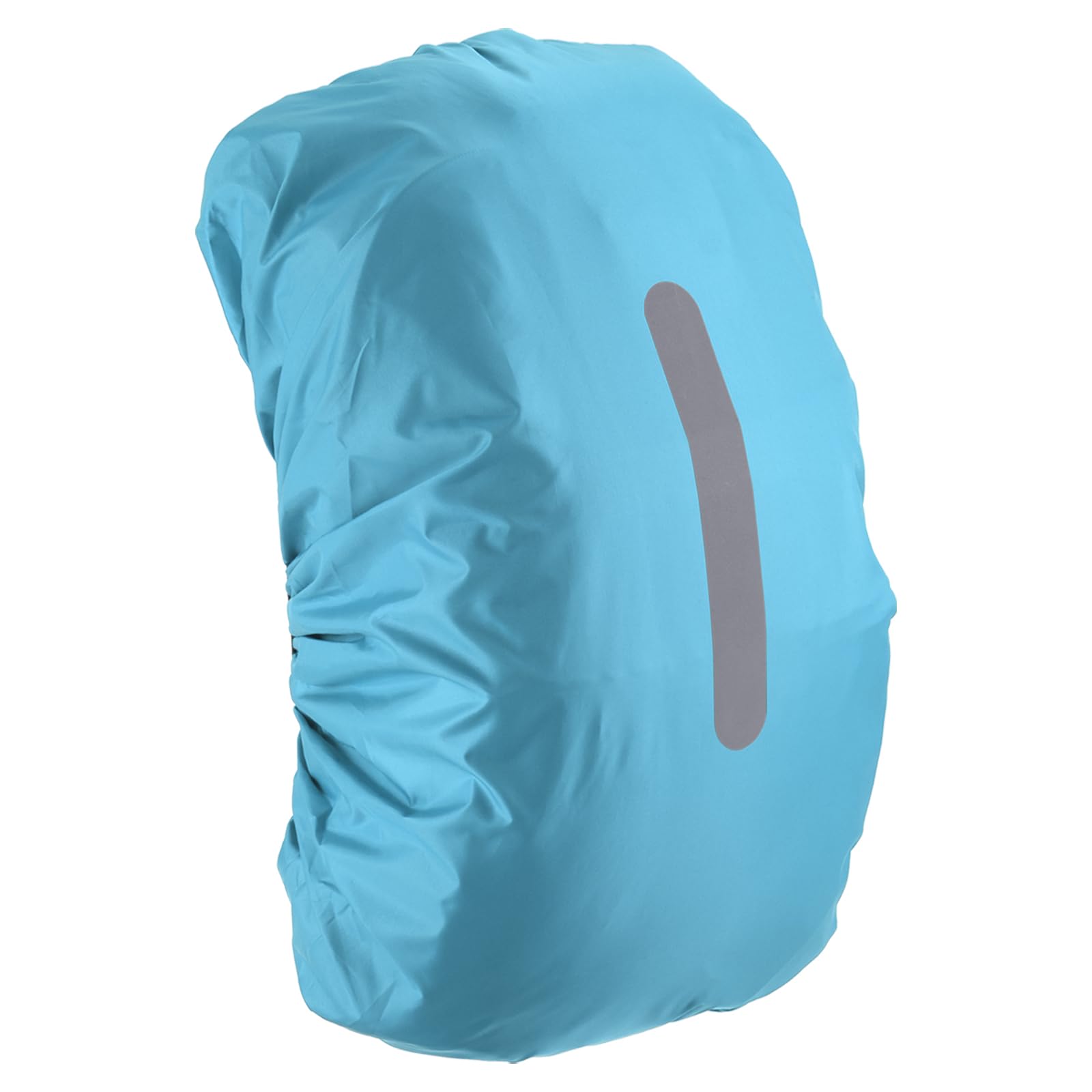 M METERXITY Backpack Rain Cover - Waterproof Lightweight Cover with Vertical Reflective Strap, Apply to Cycling/Hiking/Mountain Climbing (65-75L, XL, Light Blue)