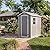 Plastic Outdoor Storage Shed with Floor & Window, 4x6 ft Resin Garden Shed for Patio, Lawn Mower, Bike & Tool, Waterproof Outdoor Storage with Lockable Door & 2 Vents & Sloped Roof for Backyard