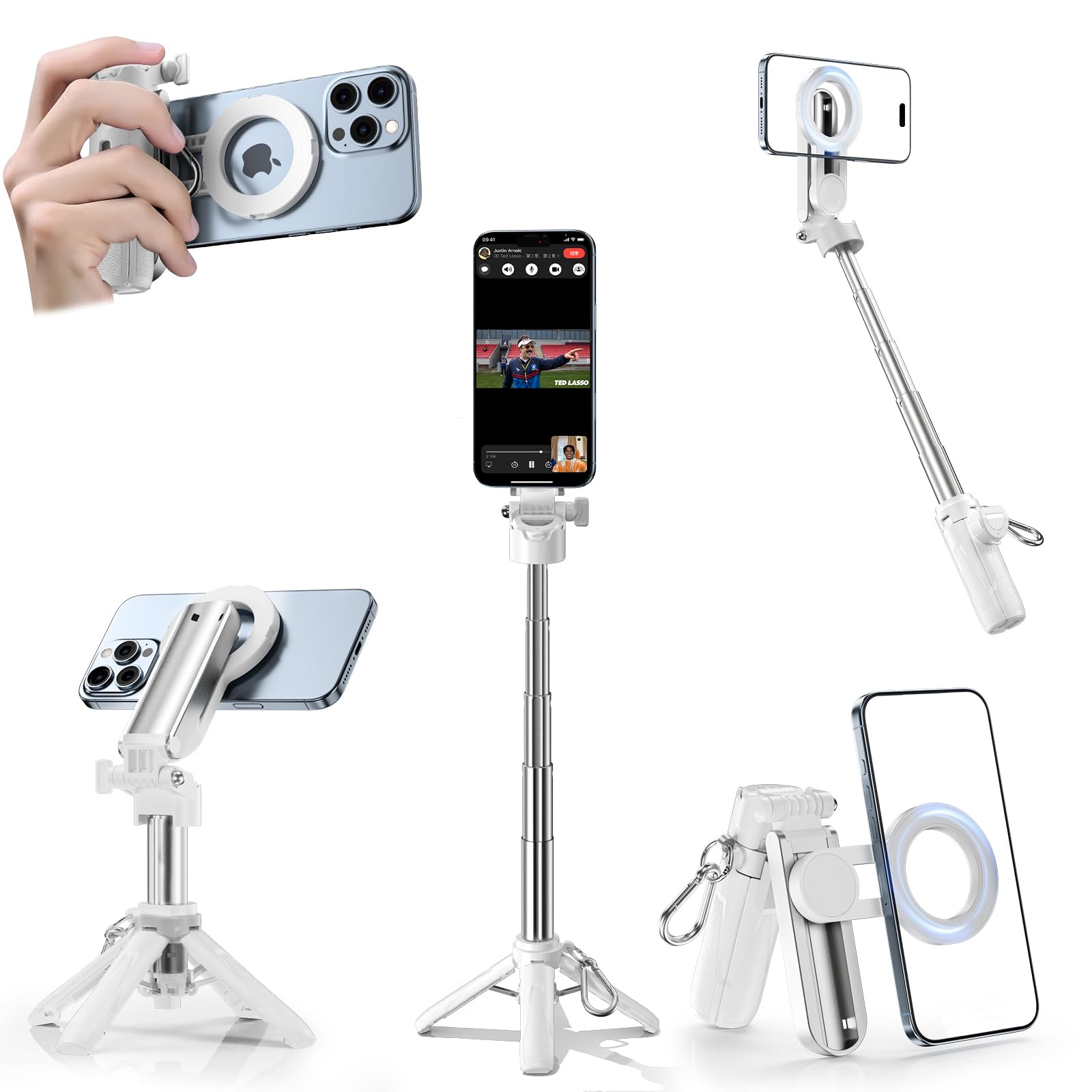 ホワイトスマートフォン本体4台セット Amazon.co.jp: CloudValley スマホ 四脚 マグネット 4-in-1マルチ機能