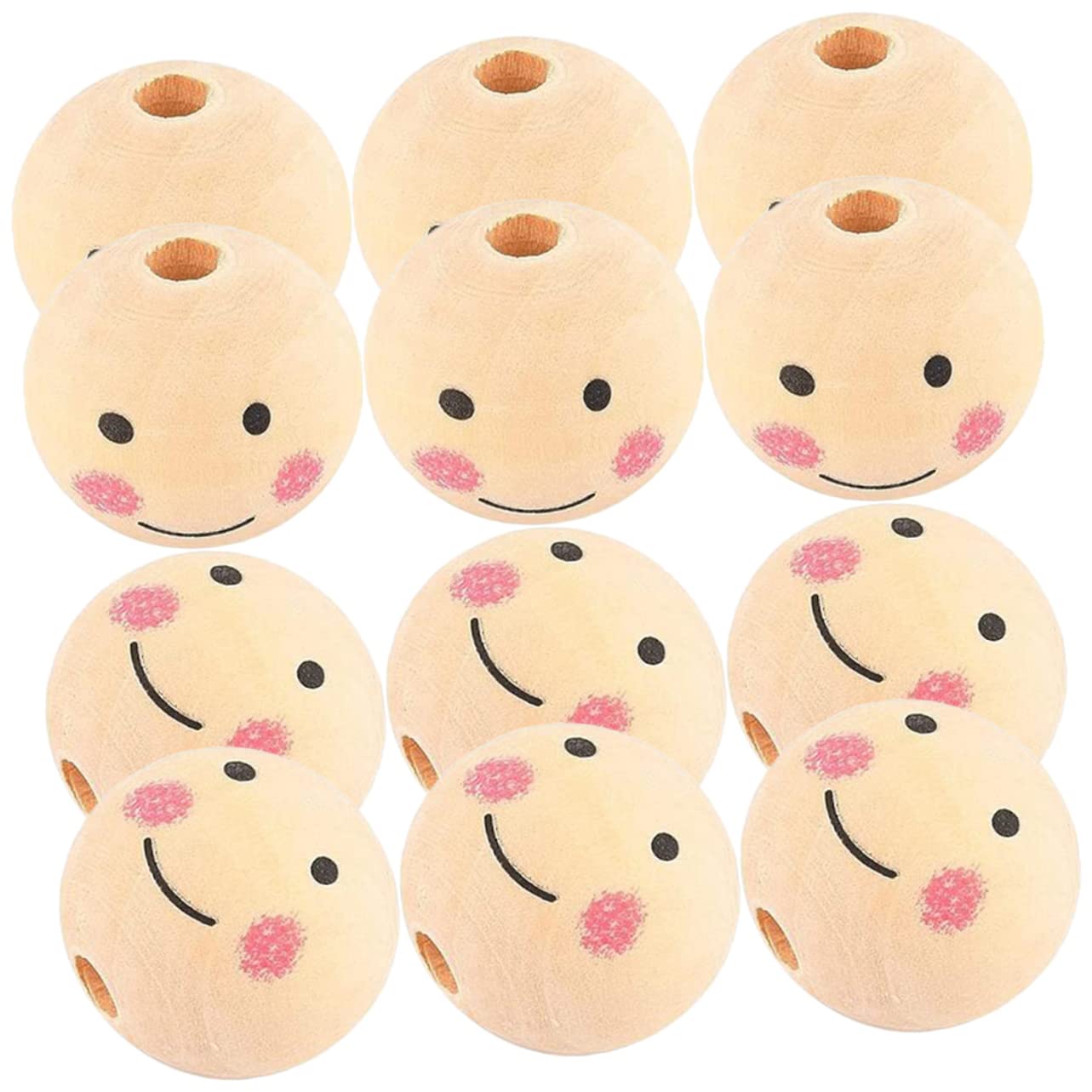 Amazon.co.jp: VILLFUL 50個 Diyの子供たちのビーズ スマイル 