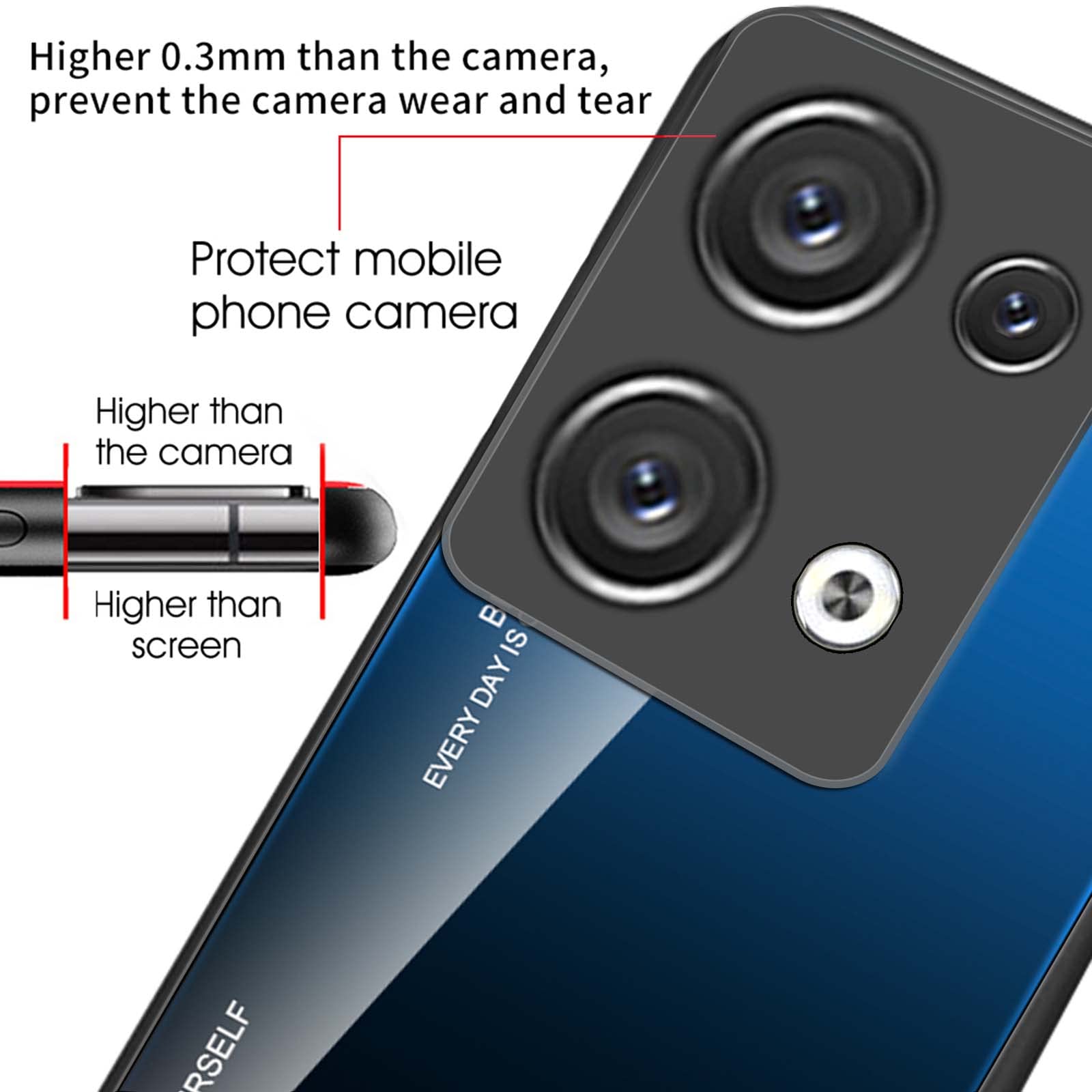 Cover Per Oppo Reno 8 5G, Custodia In Vetro Temperato E Paraurti TPU, Antiproiettile E Antiurto, Colore Viola E Blu