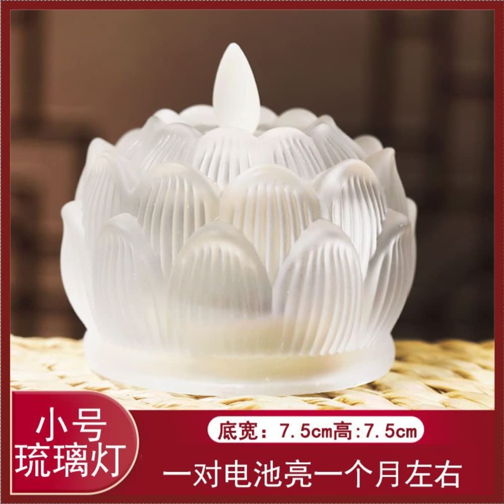 XIALON 1 Pair 7.5cm Electronic Candle Lamp Lotus Lamp Buddha's Front Lamp LED Supply Buddha's Permanent Light