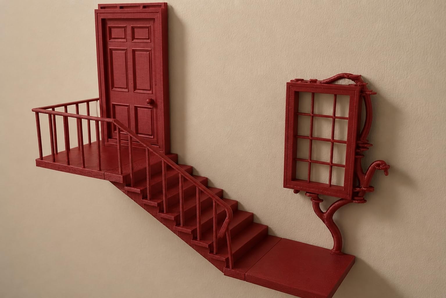 3D Printed Fairy Door Wall Shelf with Hidden Display | Mlab3D | Built-In Display Shelf-image-47