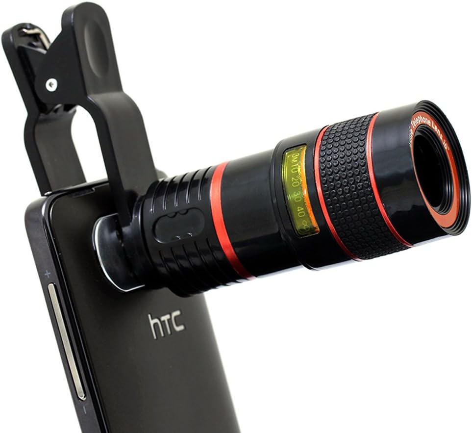Mordern New Universal Zoom 8X Clip Telescope Camera Lens for for Apple iPhone 6 6 Plus Ipad HTC One 2 M7 M8 Samsung Galaxy S2 S3 S4 S5 Lg G3 Tablet Mobile Cell Smart Phone