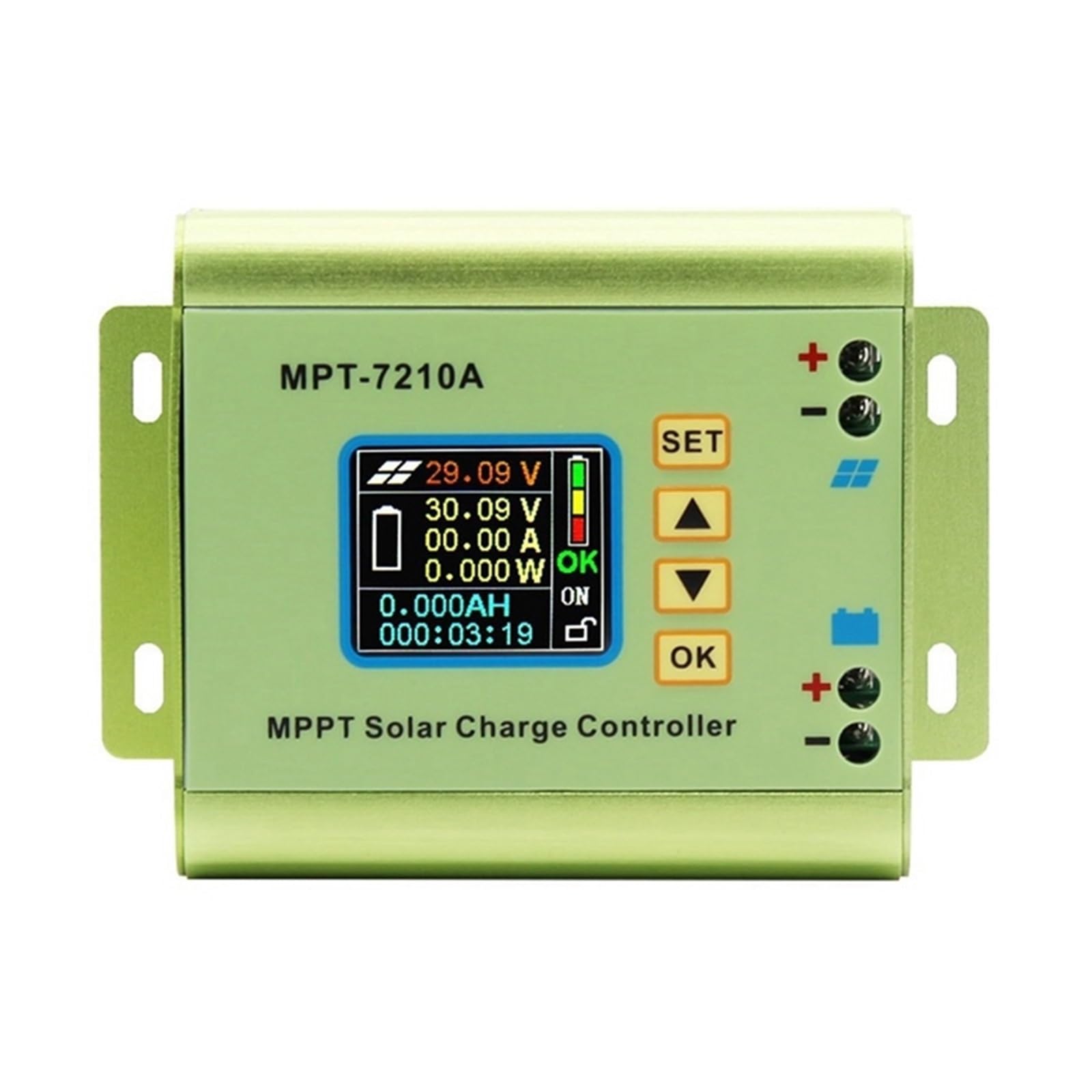 Controladores Solares, Controlador de Carga Solar MPPT de MPT-7210A, 24V/36V/48V/60V/72V, Panel de Cargador de batería, módulo de Voltaje de Refuerzo Tecnología MPPT Eficiente