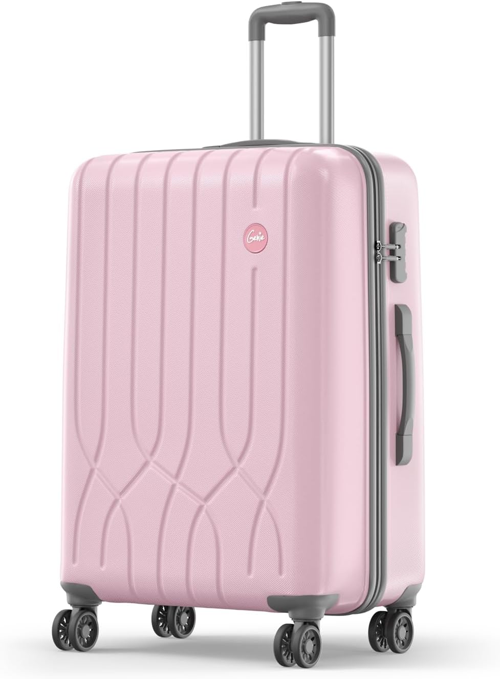 GenieDew & Swing Trolley Bag Hard Side Travel Bag for Women, 8 Wheel Luggage Suitcase for Travelling, Cabin-Friendly, Scratch Resistant, Small Trolley Suitcase