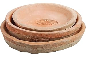 Esschert Design AT02 Aged Terracotta Round Saucers for Flower Pots AT01
