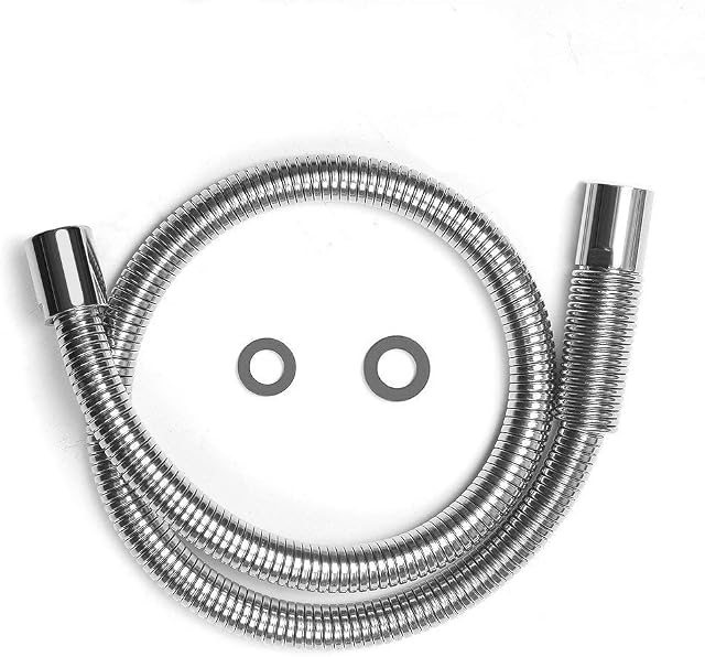 Pre Rinse Replacement Hose for Pull Out Kitchen Spray/Commercial Tap/Sink Mixer/Dish Rinser - Inner Hose of PEX - Stainless Steel Length 100cm,38 inch Hose