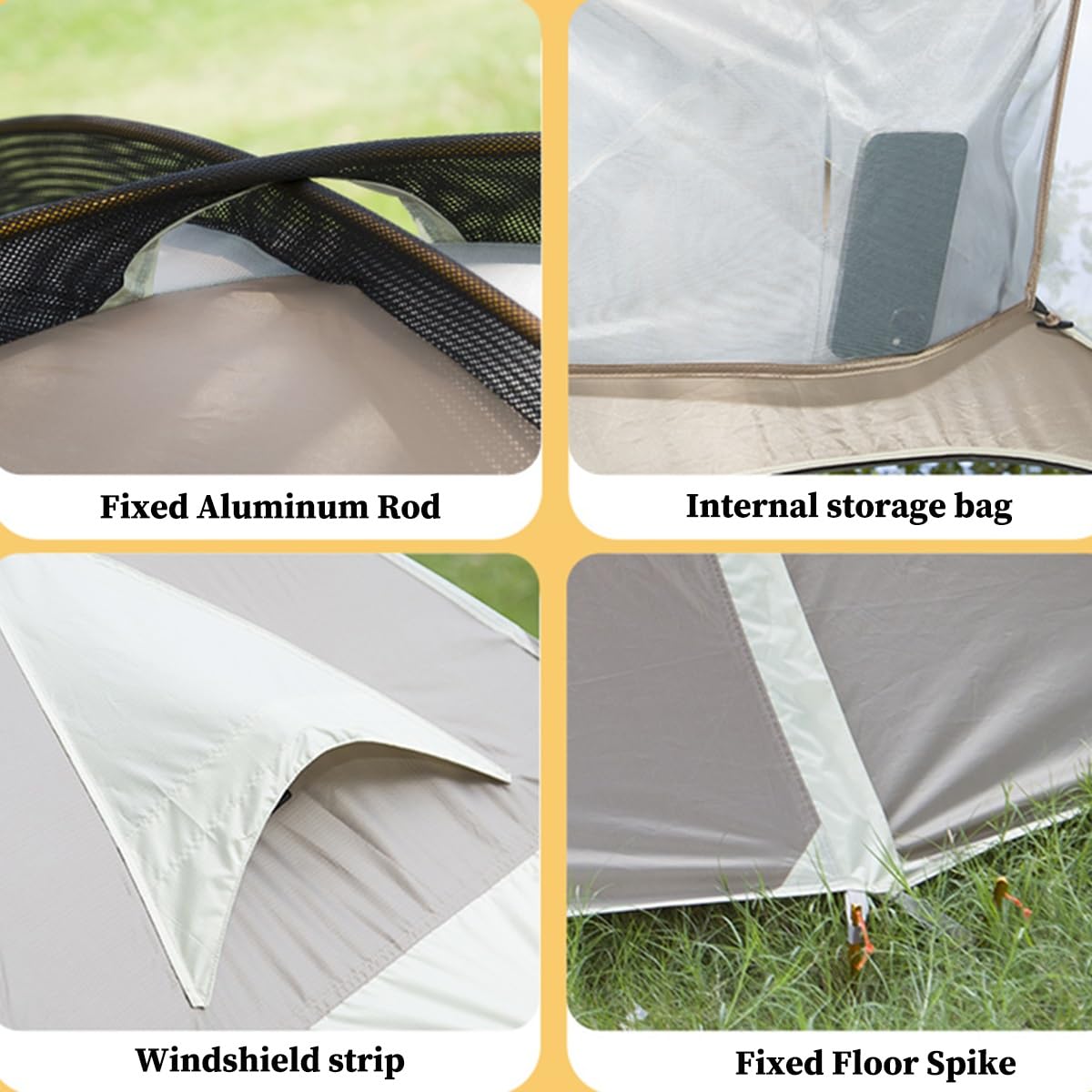 Namiot Z Plecakiem 2 Osoby/3 Osoby Wodoodporny, Aluminiowy Namiot Plażowy Z Baldachimem Do Biwakowania Na Świeżym Powietrzu 4-sezonowy Namiot Turystyczny (Color : A, Size : 3 person)