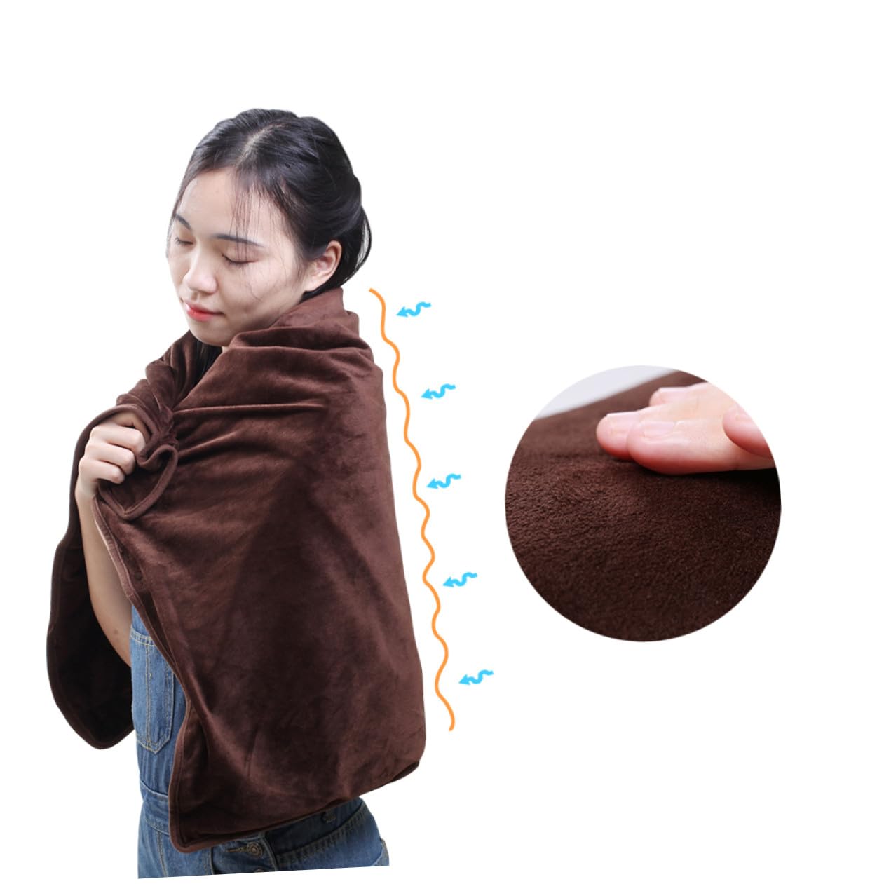 Veemoon Couverture en 5v Chauffante Électrique Flanelle USB pour L’Hiver
