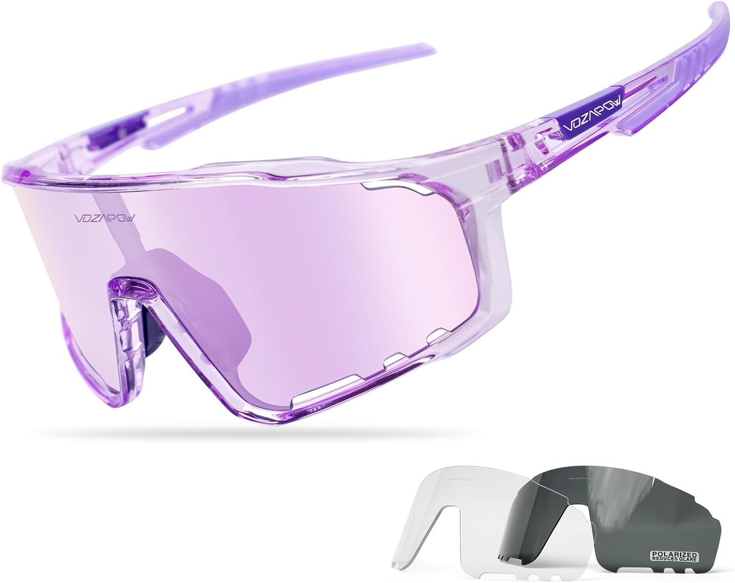 Photochromic Cycling Glasses for Men Women, UV400 Sports Sunglasses for MTB, Riding, Running, Fishing, Baseball