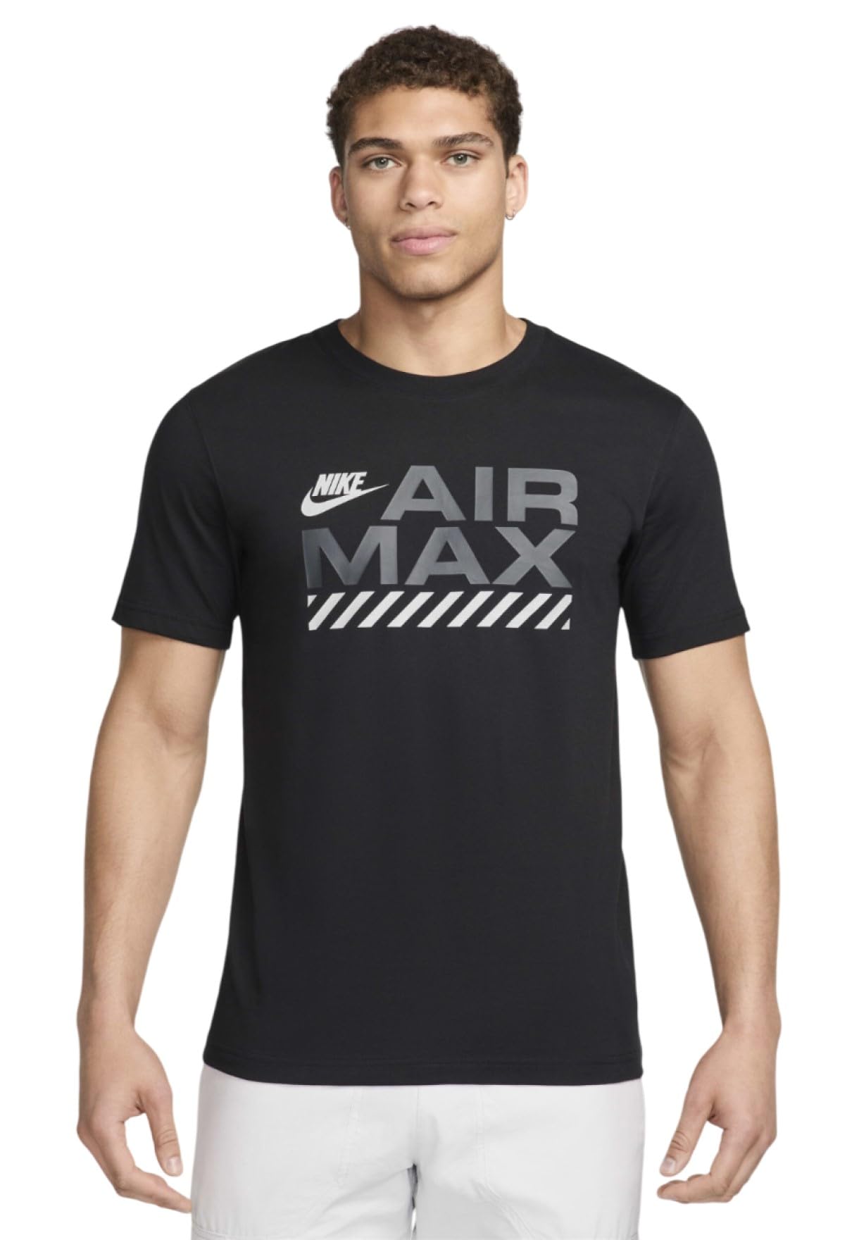 Nike Men's Black Air Max Graphic T Shirt Short Sleeve Crew Sportswear Casual Tee (Uk, Alpha, M, Regular, Regular, )
