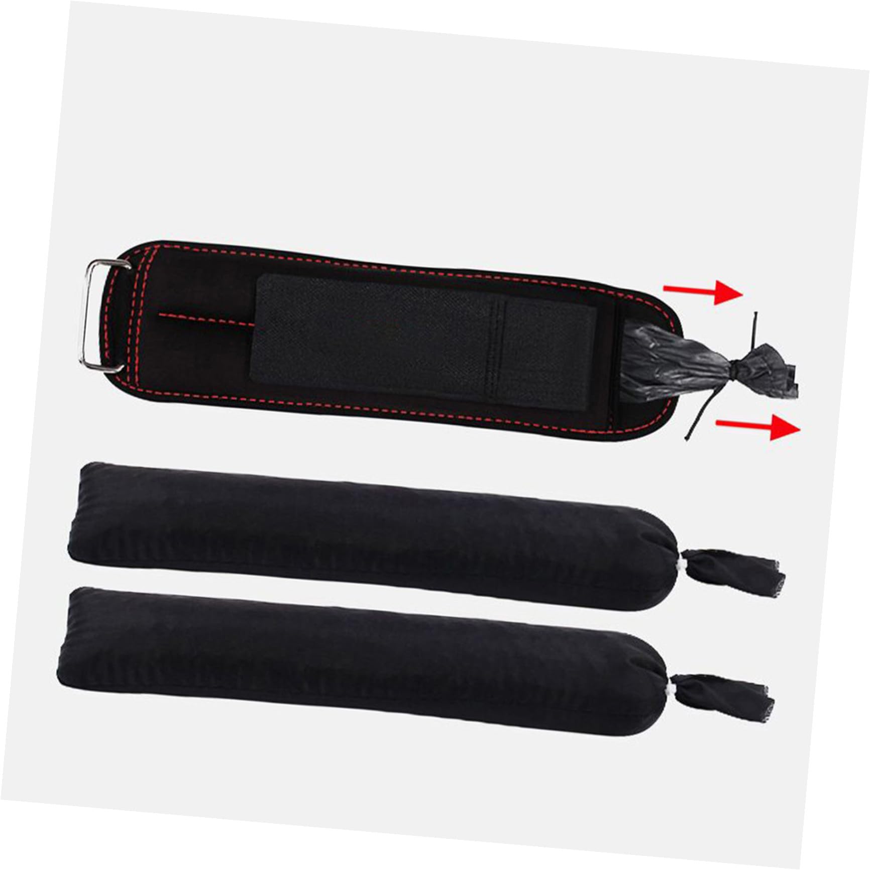 Braccialetto Sacco Cinturino Da Polso Supporto Portante Per Allenamento Muscolare Accessorio Sportivo Nero
