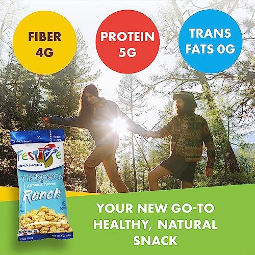 Image of Feel Festive Roasted Chickpeas Variety Snack Pack - Crunchy Balanced Macro Nut Free Healthy Garbanzo Beans - Non-GMO Vegan Soy-Free - Convenient 24 Bags