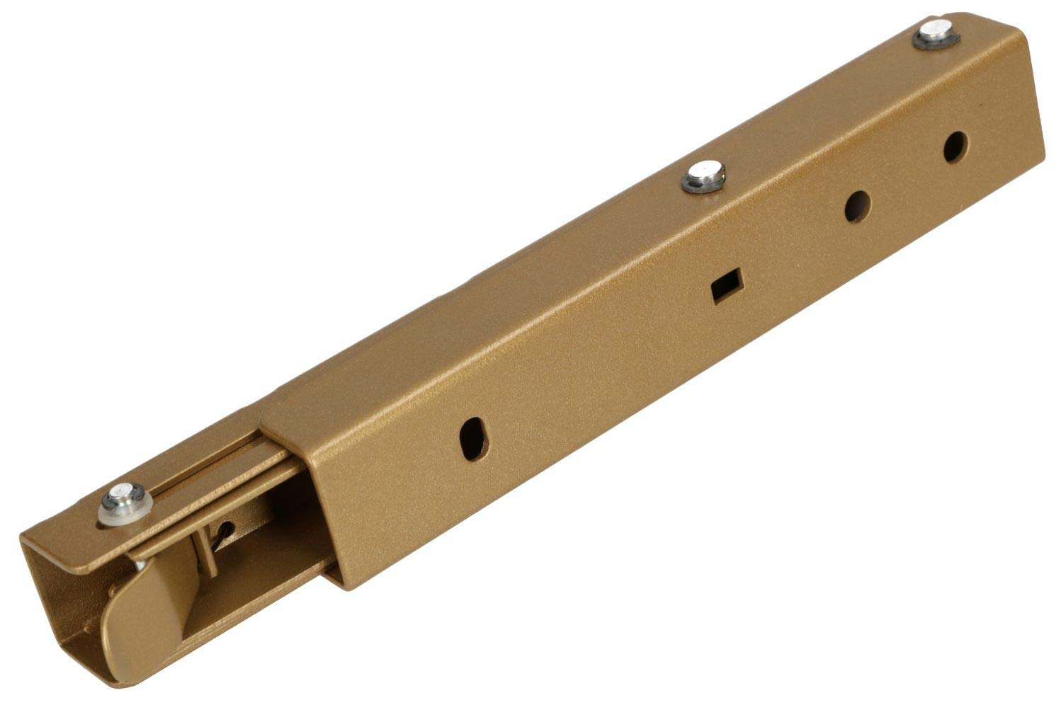KOTARBAU® Juego de 2 escuadras abatibles para estanterías, baldas, estantes 400x300mm, Soporte de acero inoxidable, Dorado, Soporte plegable de esquina, Soporte de pared para ahorrar espacio, 100 kg