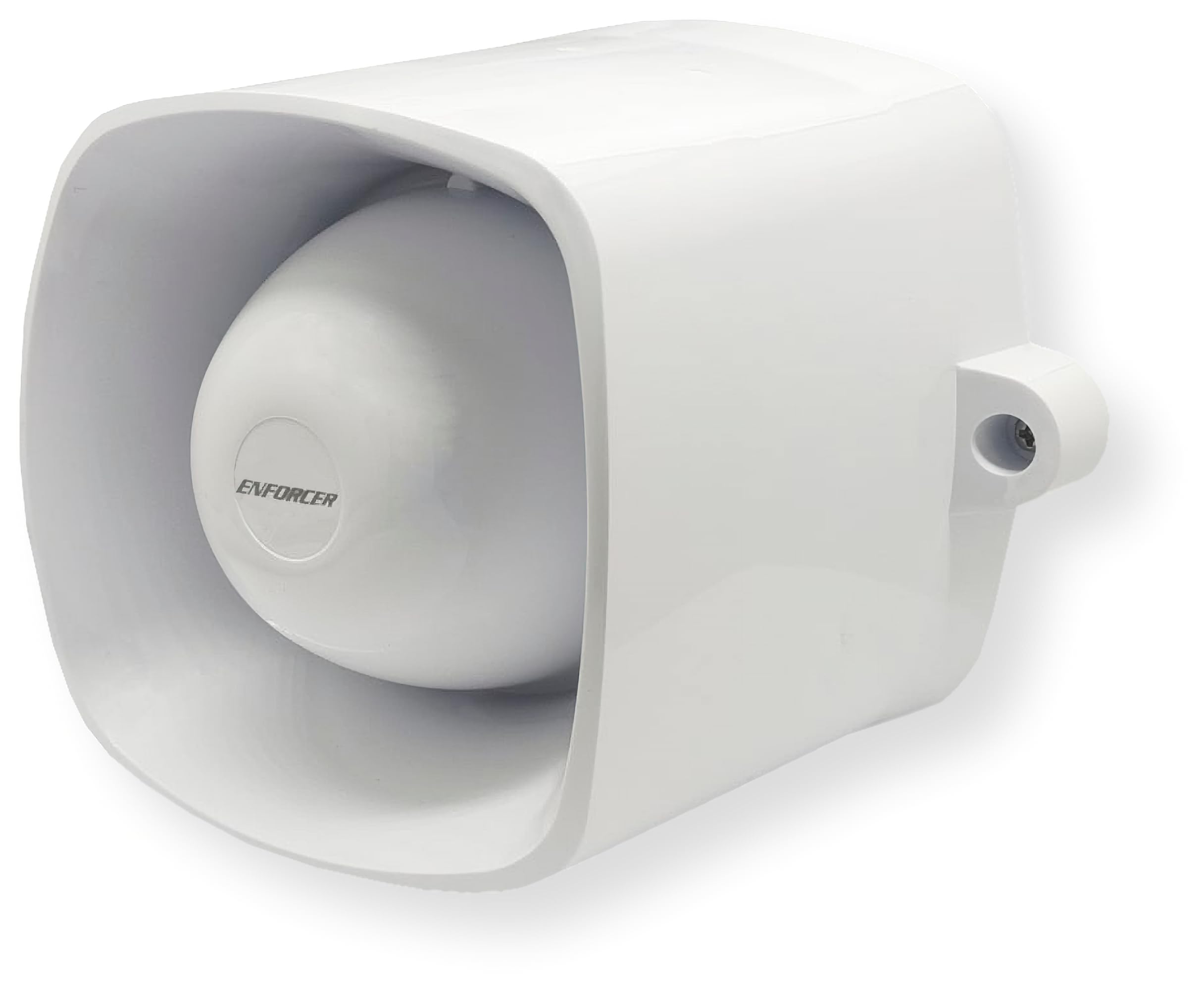 Seco-Larm SH-816S-BQ Sirène Autonome 120 DB avec Haut-Parleur 25 W Entrée Audio pour la Diffusion de Messages ou la Lecture Audio, IP65 Résistant aux intempéries pour Usage extérieur/intérieur, Blanc