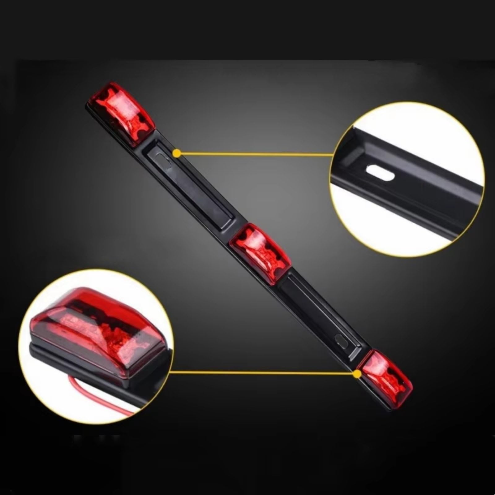 Luz Freno Montaje Alto Luces Traseras Coche Barra DRL Luces Freno Rojas Luces Direccionales Luces Posición Laterales Techo Accesorios Universales Remolque Camión