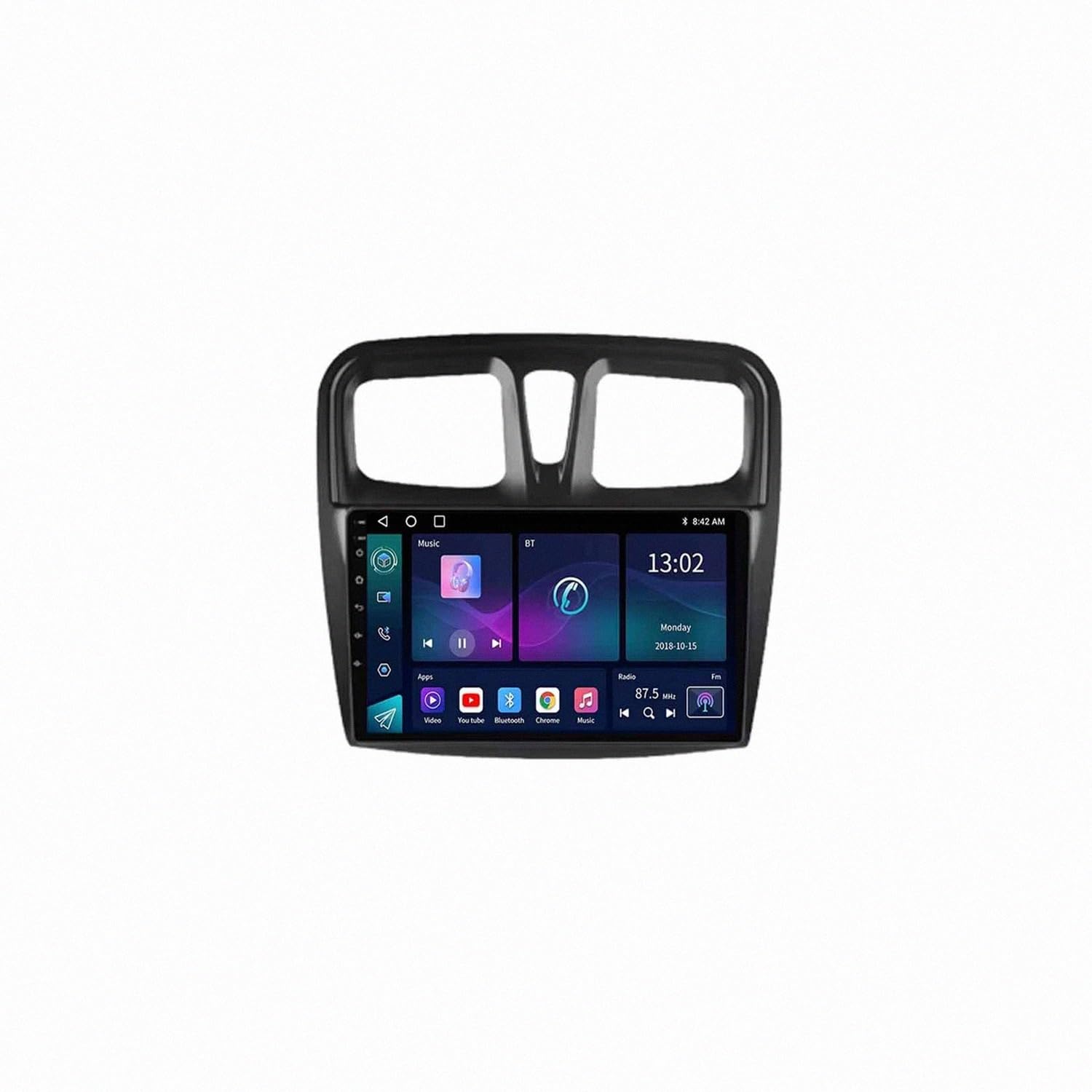 Traceur GPS Voiture pour Renault Dokker Lodgy Dacia 2012-2020 GPS Tracker pour Voiture avec Bluetooth 2025, Navigation Europe, Mises à Jour Gratuites, Alerte de, 4 Nuclear 1G+16G