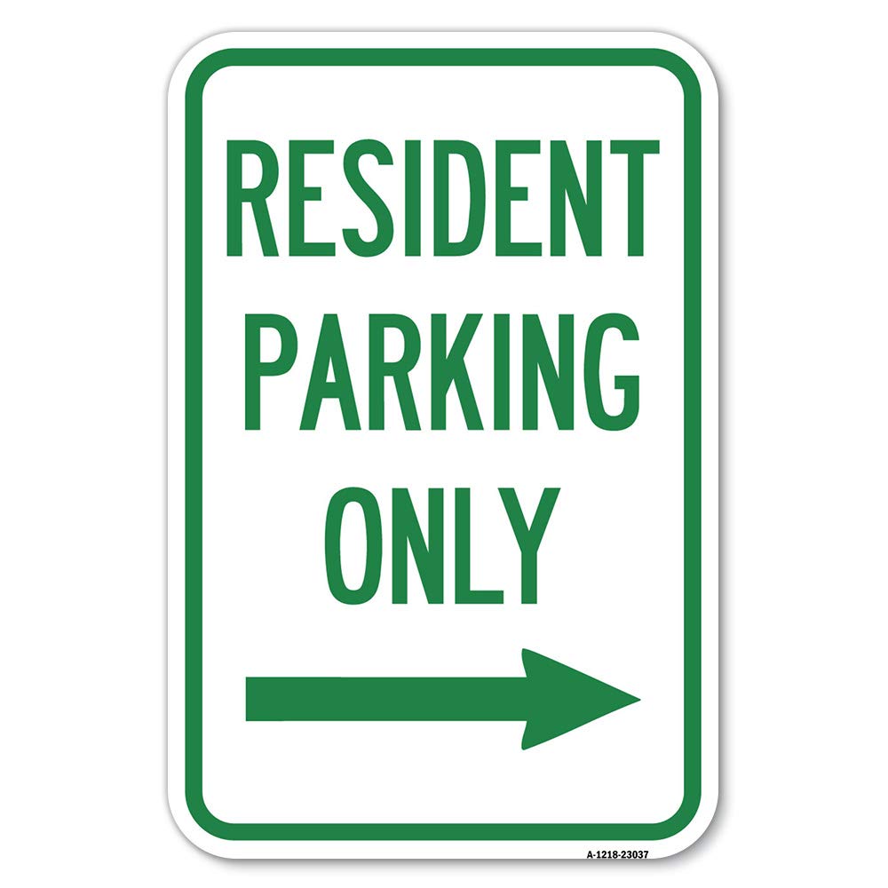 Resident Parking Signs Sign | Resident Parking Only All Visitors Must Use Deated Visitors Parking Area | 12 X 18 | Sigo Signs | Made In USA - View #4