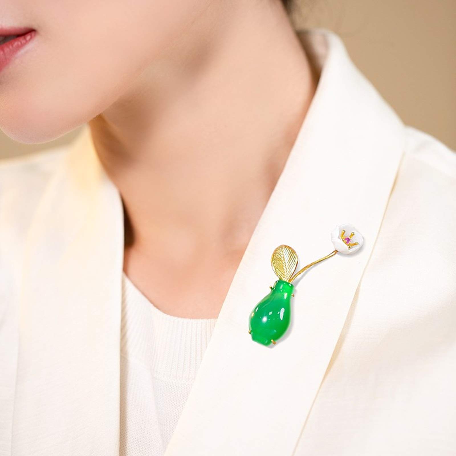 Kobiety Broszka Przypinki Jade Butelka Broszki Retro Temperament Broszka Moda Biżuteria Płaszcz Akcesoria Elegancki styl - dla pań Festiwal Prezent Modne broszki