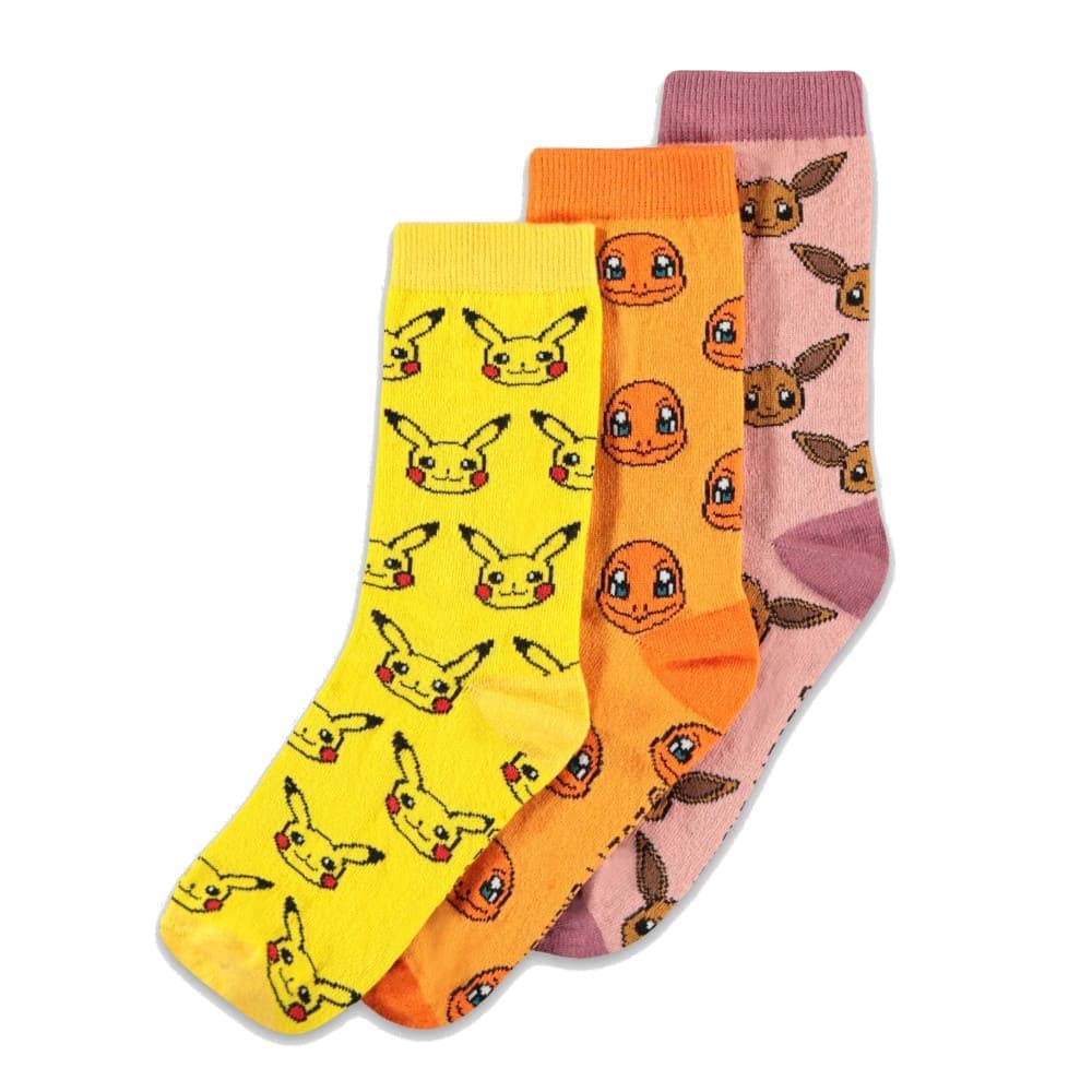 Pokémon Basic Socks (3 Pack)