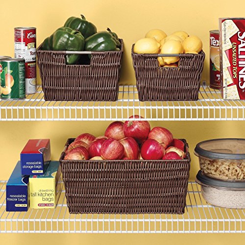 Image of Whitmor Rattique Small Shelf Tote Espresso