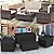 MUTUSHI Patio Furniture Cover Set 4 Piece Outdoor Furniture Cover Waterproof, 600D Heavy Duty Lawn Outdoor Patio Furniture Set Covers -Black Large