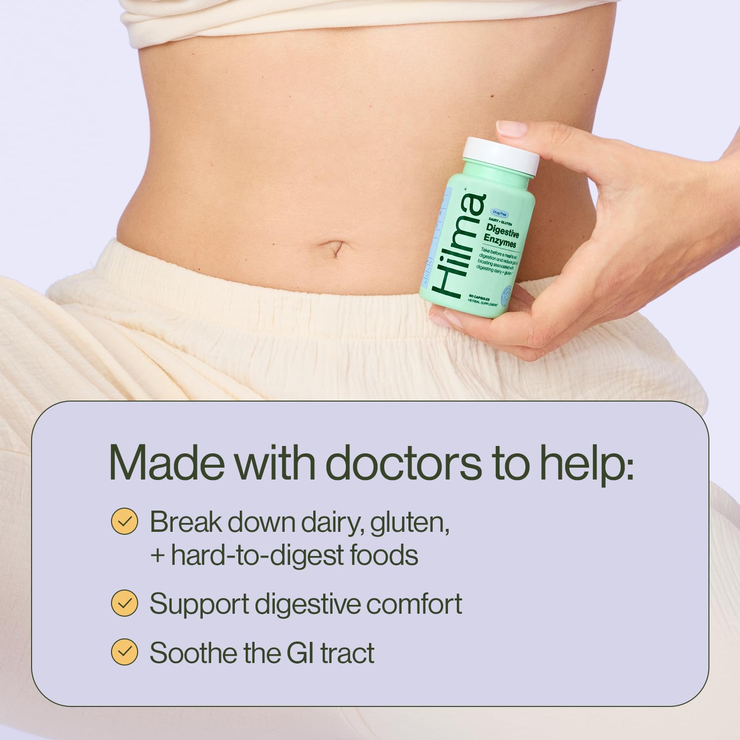 Hilma Dairy and Gluten Digestive Enzymes, 60 Vegan Capsules — Amazon image 3