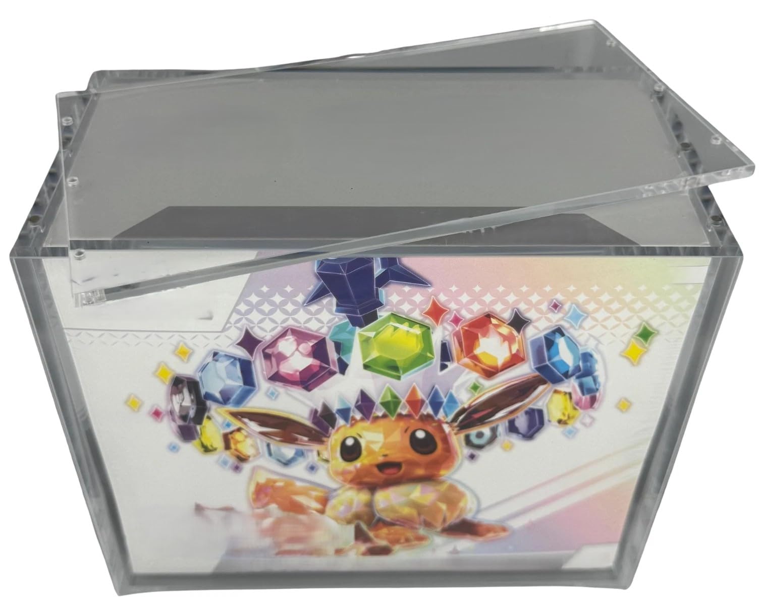 Generico Custodia Magnetica Acrilica 5mm compatibile con Pokemon ETB, Protezione UV, Antigraffi, Polvere, Pellicola Protettiva, 300g, Gioco di Carte