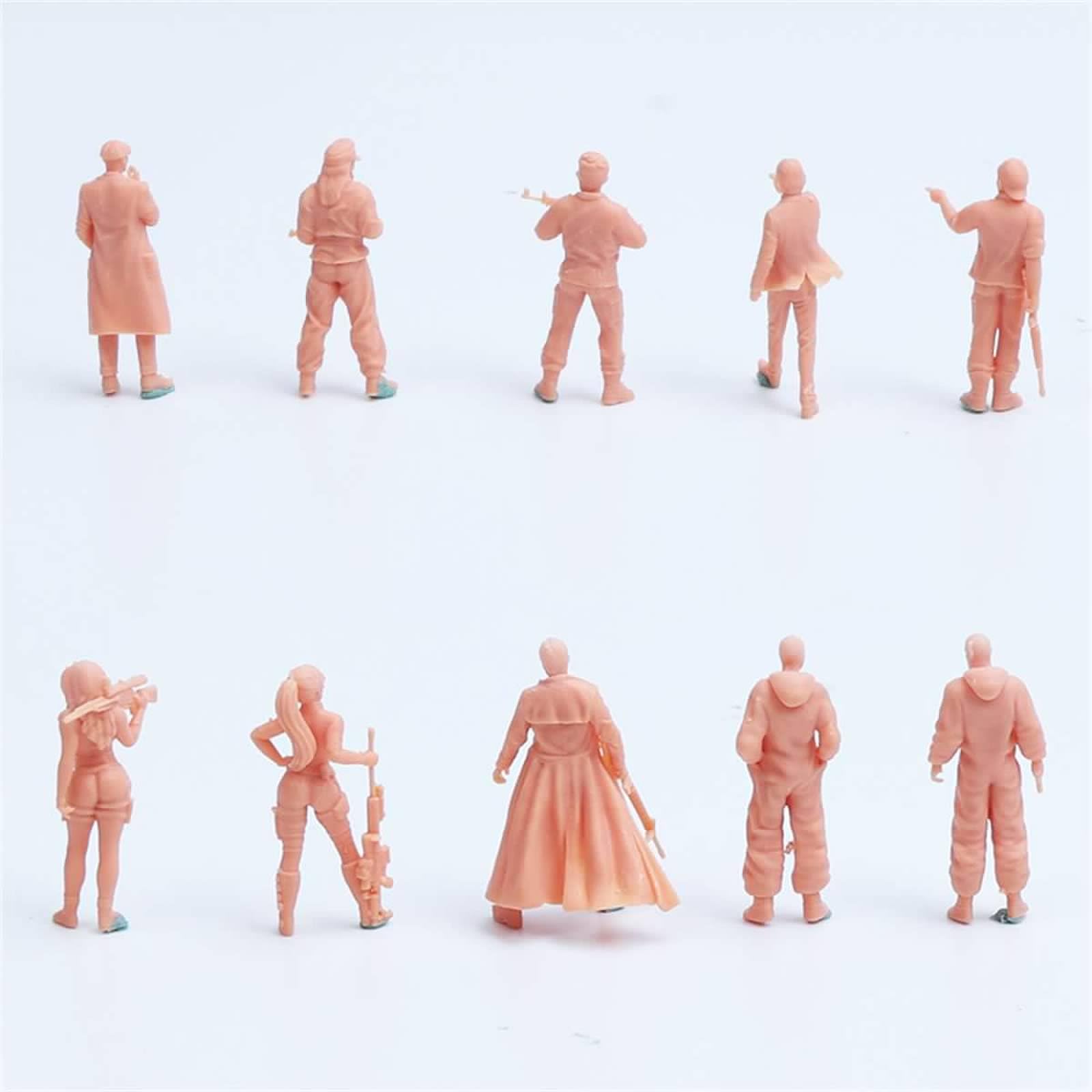 Amazon.co.jp: ZEDACAKAI (10個) 1/72 フィギュア 銃を持つ男女 映画