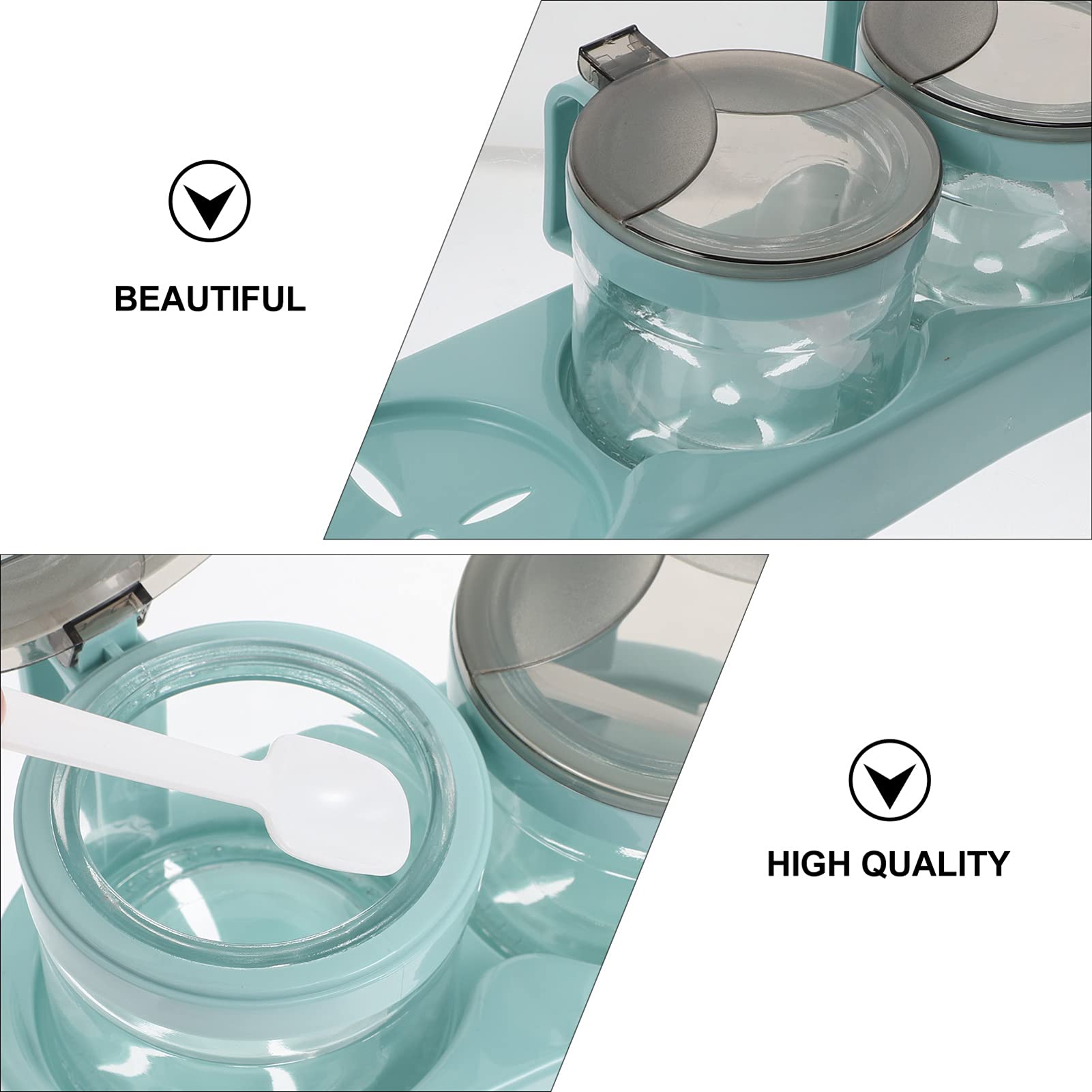 PartyKindom 1pezzi Scatola per Spezie in Vetro Contenitore per Condimenti da Cucina per Conservare Pepe Spezie in Polvere Facile da Pulire e Resistente