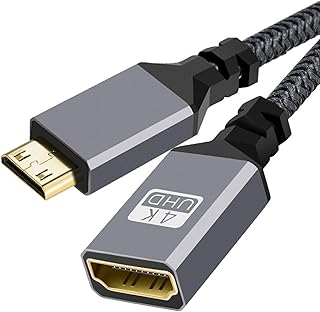 Mini HDMI to HDMI変換アダプタ Mini HDMI(オス)-HDMI(メス)変換ケーブル延長ケーブル HDMI ケーブル タイプc (HDMIミニ) 3D/4K 2160P,1080P- 20CM [並行輸入品]