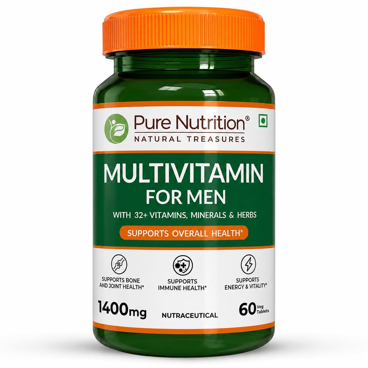 Pure Nutrition Organic Whole Food Multivitamin | Plant Based Multivitamin Tablets with Vitamins A, C, D3, E, K2, B-Complex, Biotin & B12 | Minerals with Calcium, Magnesium, Zinc, Iron & Selenium | 60 Veg Tablets — Amazon image 2