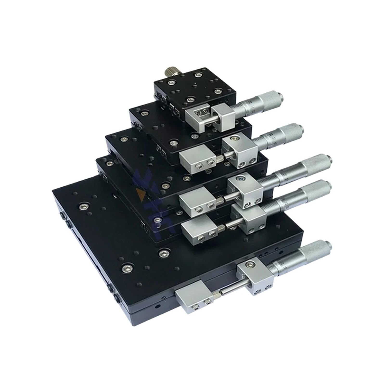 Plataforma LX80-C de desplazamiento manual de 80x80 mm con micrómetro de riel cruzado