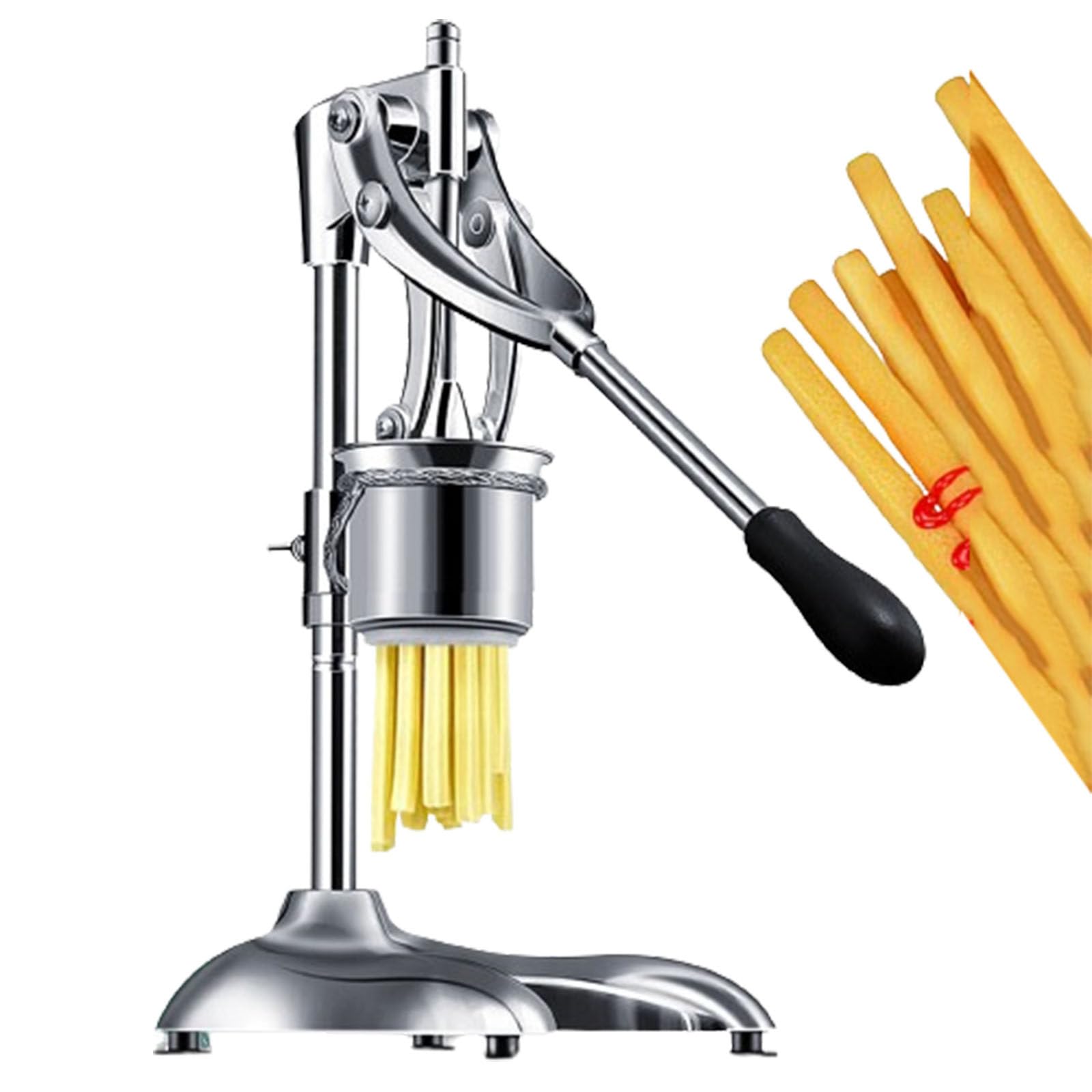 Manueller langer Pommes-frites-Maschinen-Teig-Kartoffelchips-Extruder aus Aluminiumlegierung, Mais-Kartoffel-Teig-Extruder
