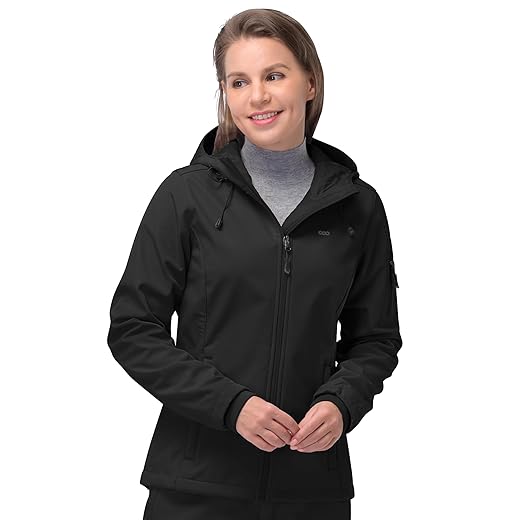 Women's Fleece Lined Softshell Hooded Jacket